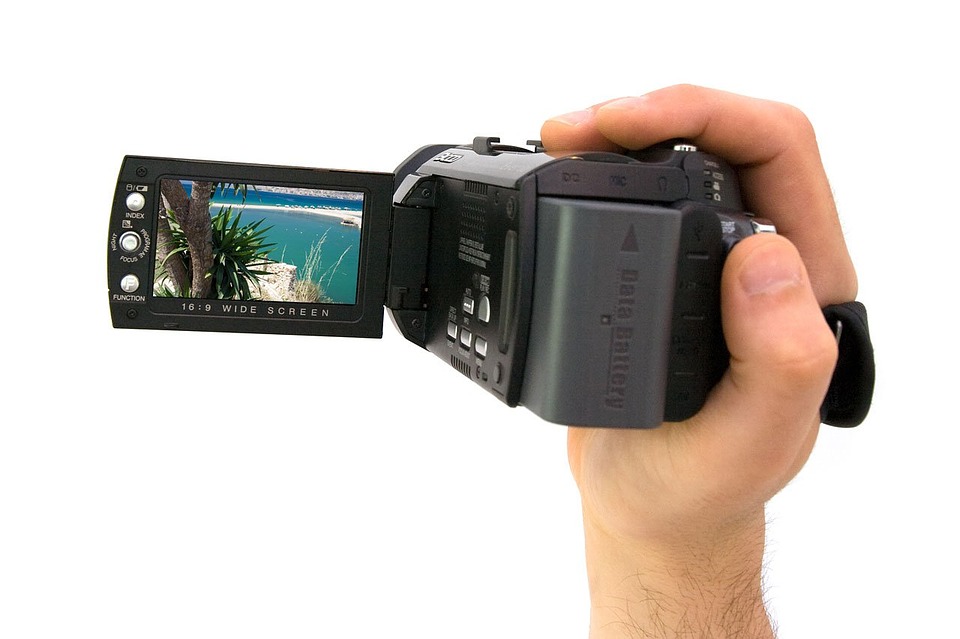 a camcorder shooting a video